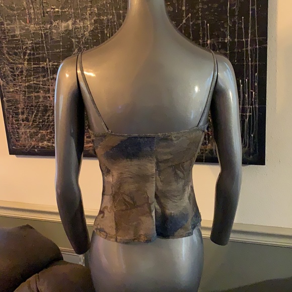 Vintage French Boutique Genuine Fur Trimmed Camisole - Picture 2 of 8